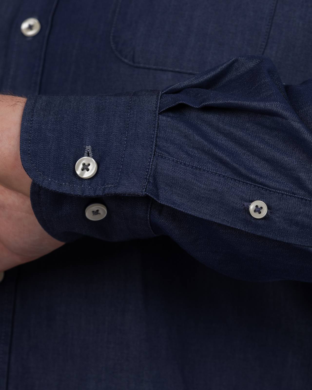 Chemise manches extra-longues 72 cm bleu indigo