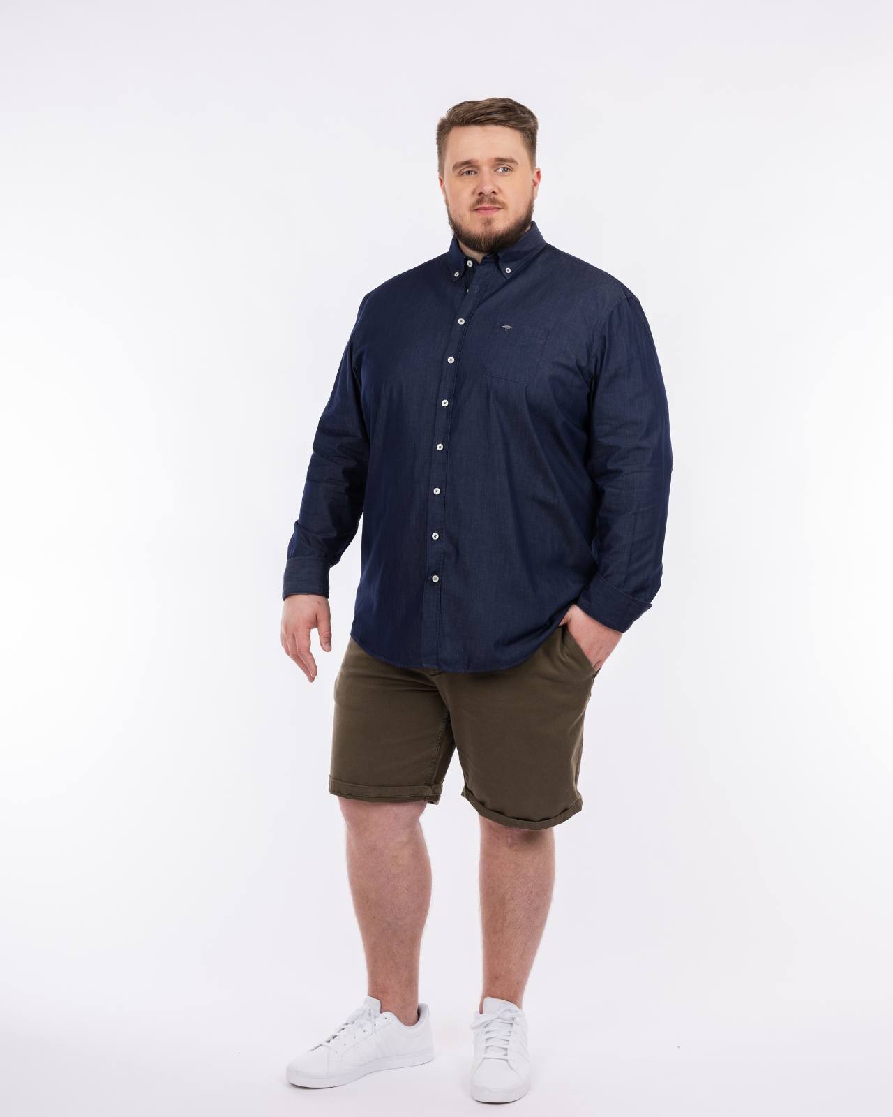 Chemise manches extra-longues 72 cm bleu indigo