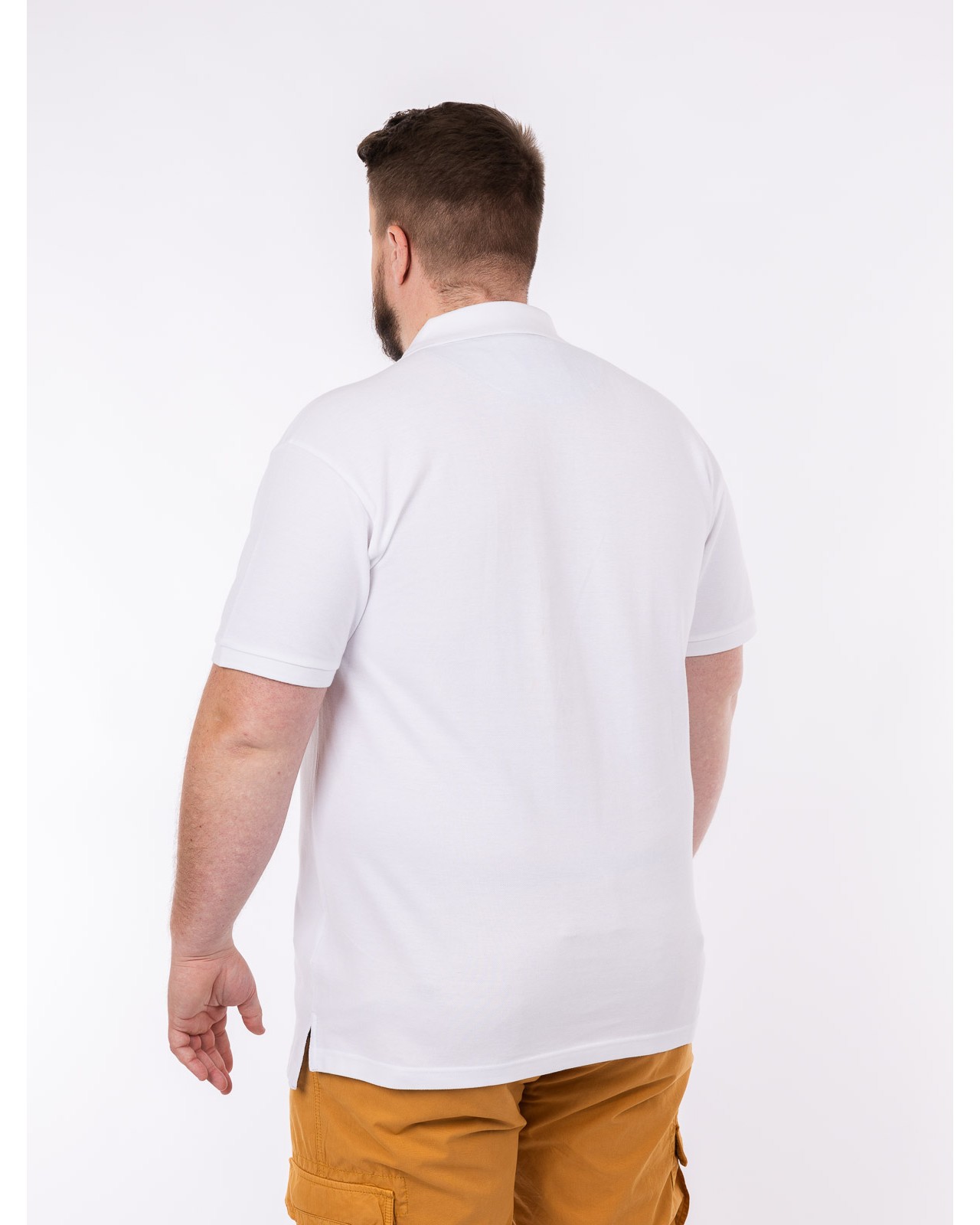 Polo piqué grande taille blanc