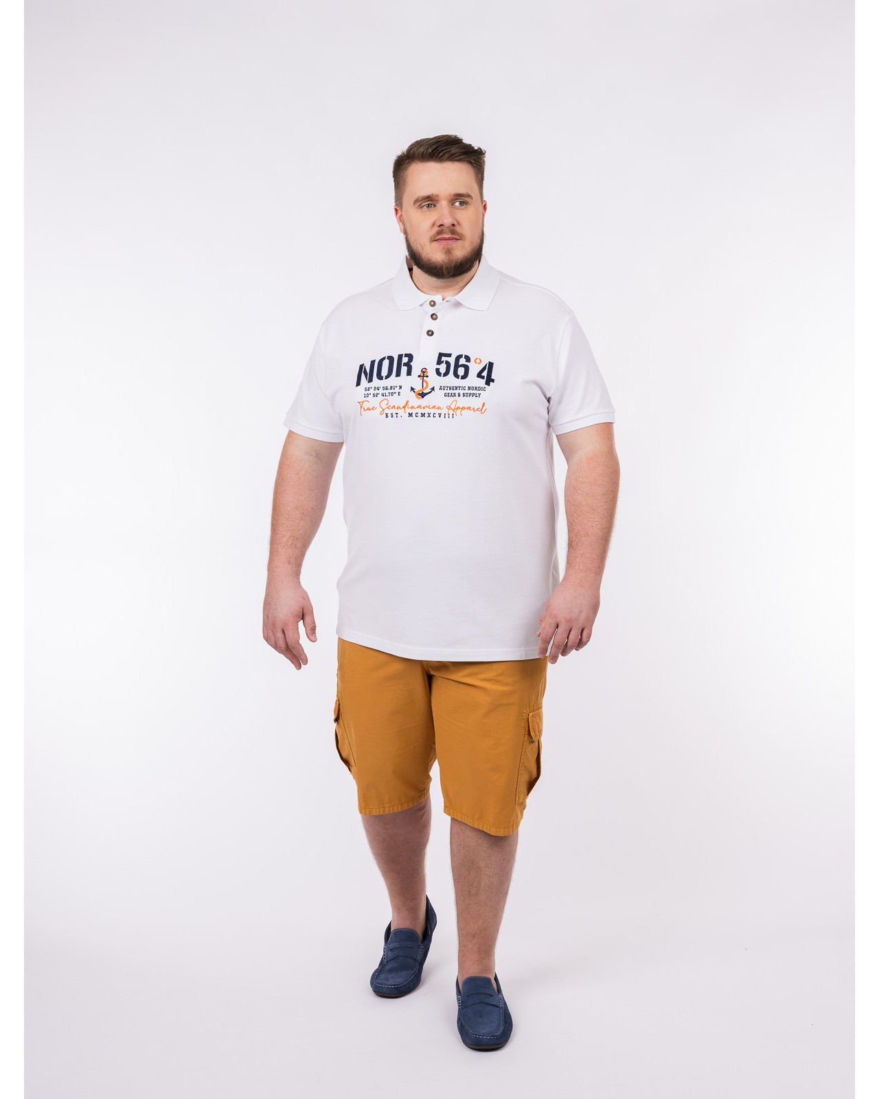Polo piqué grande taille blanc