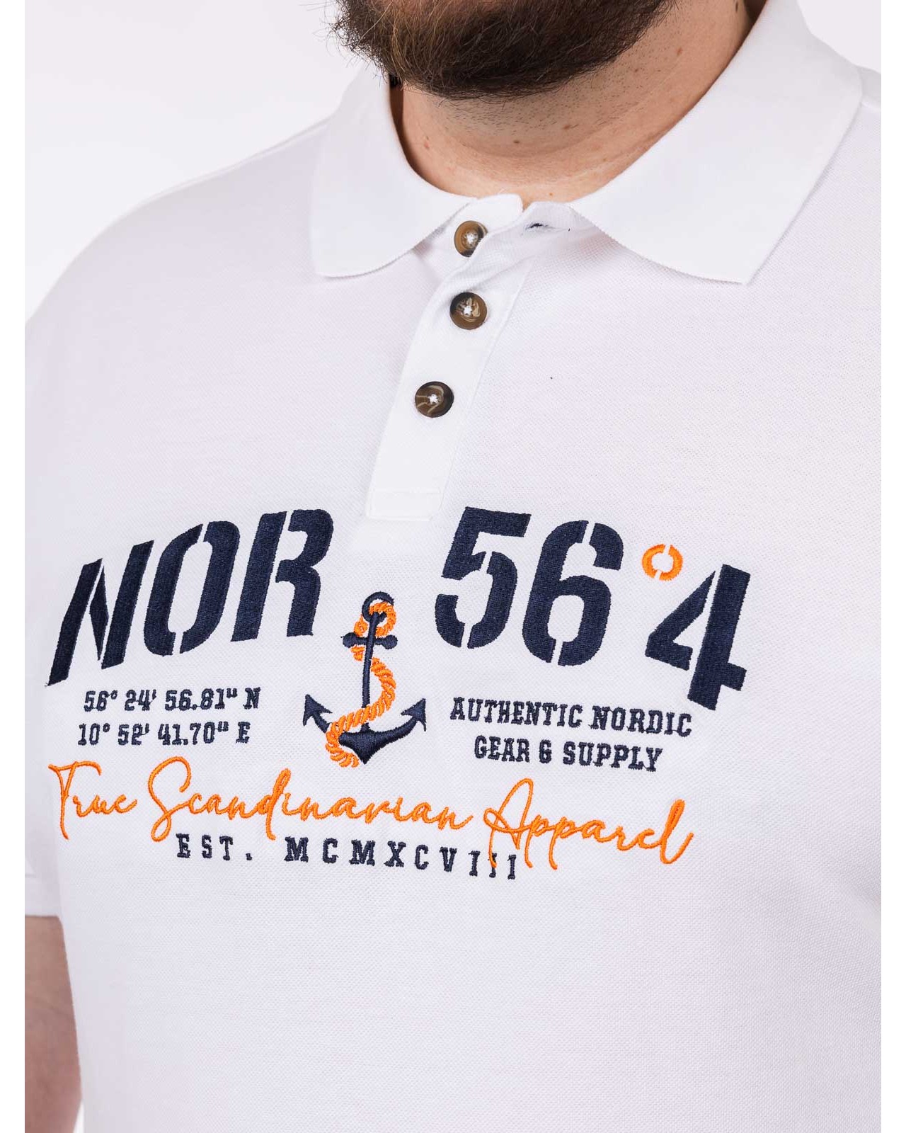 Polo piqué grande taille blanc