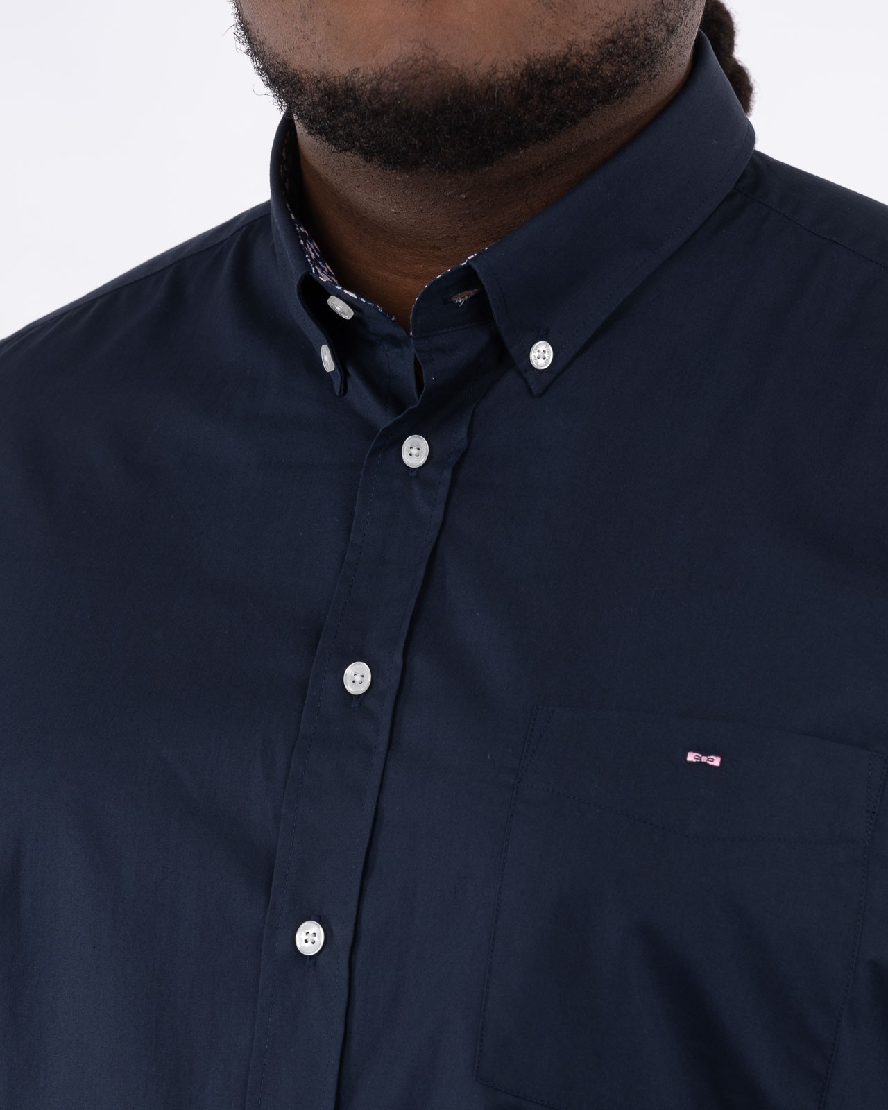 Chemise à coudières grande taille bleu marine