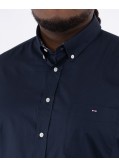 Chemise à coudières grande taille bleu marine