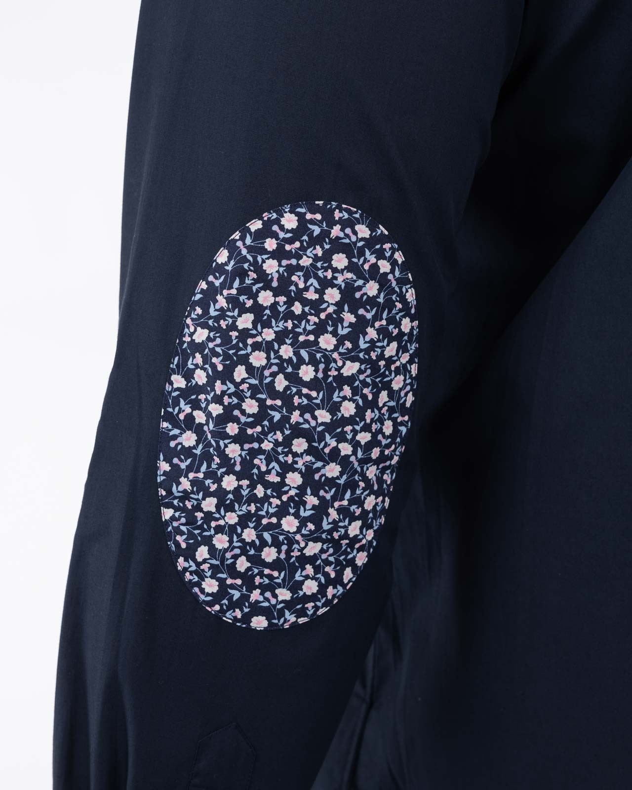 Chemise à coudières grande taille bleu marine