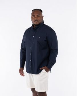 Chemise à coudières grande taille bleu marine