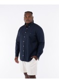 Chemise à coudières grande taille bleu marine