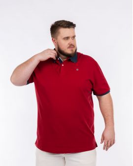 Polo piqué grande taille rouge