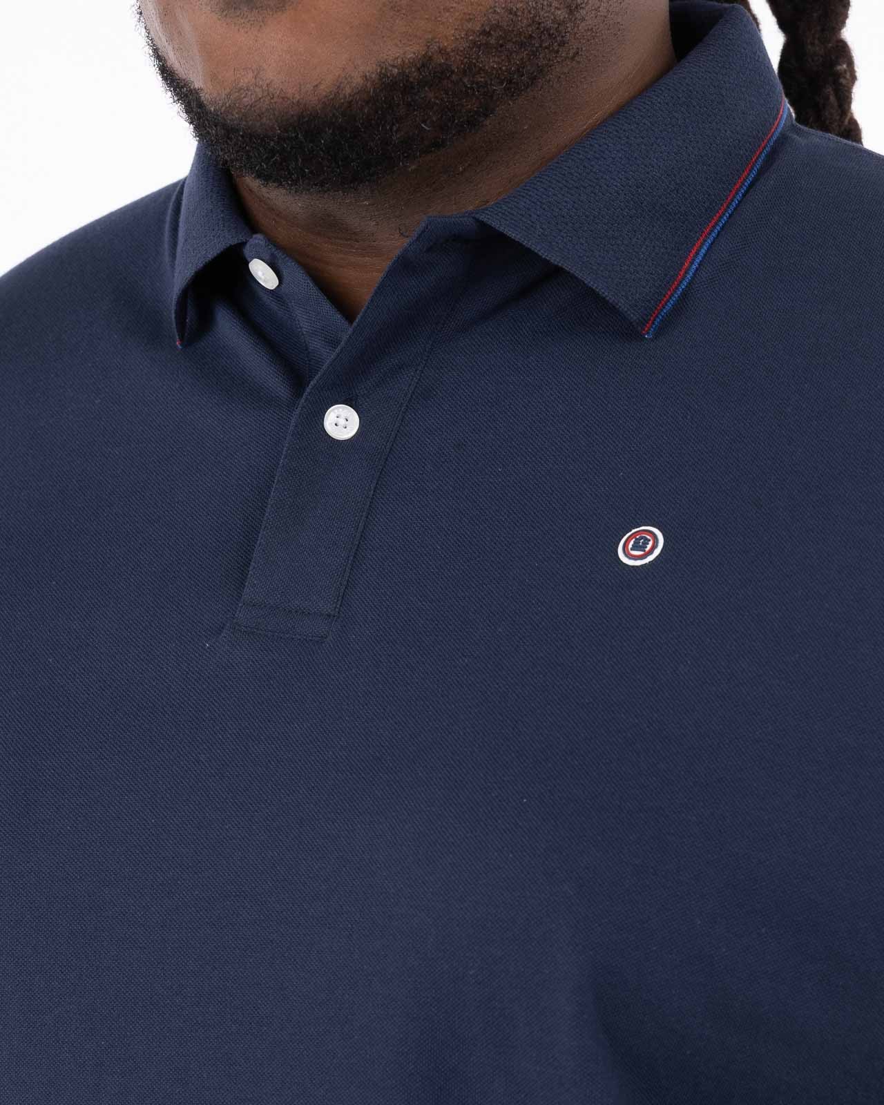 Polo piqué grande taille bleu marine