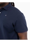 Polo piqué grande taille bleu marine