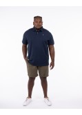 Polo piqué grande taille bleu marine