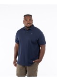 Polo piqué grande taille bleu marine