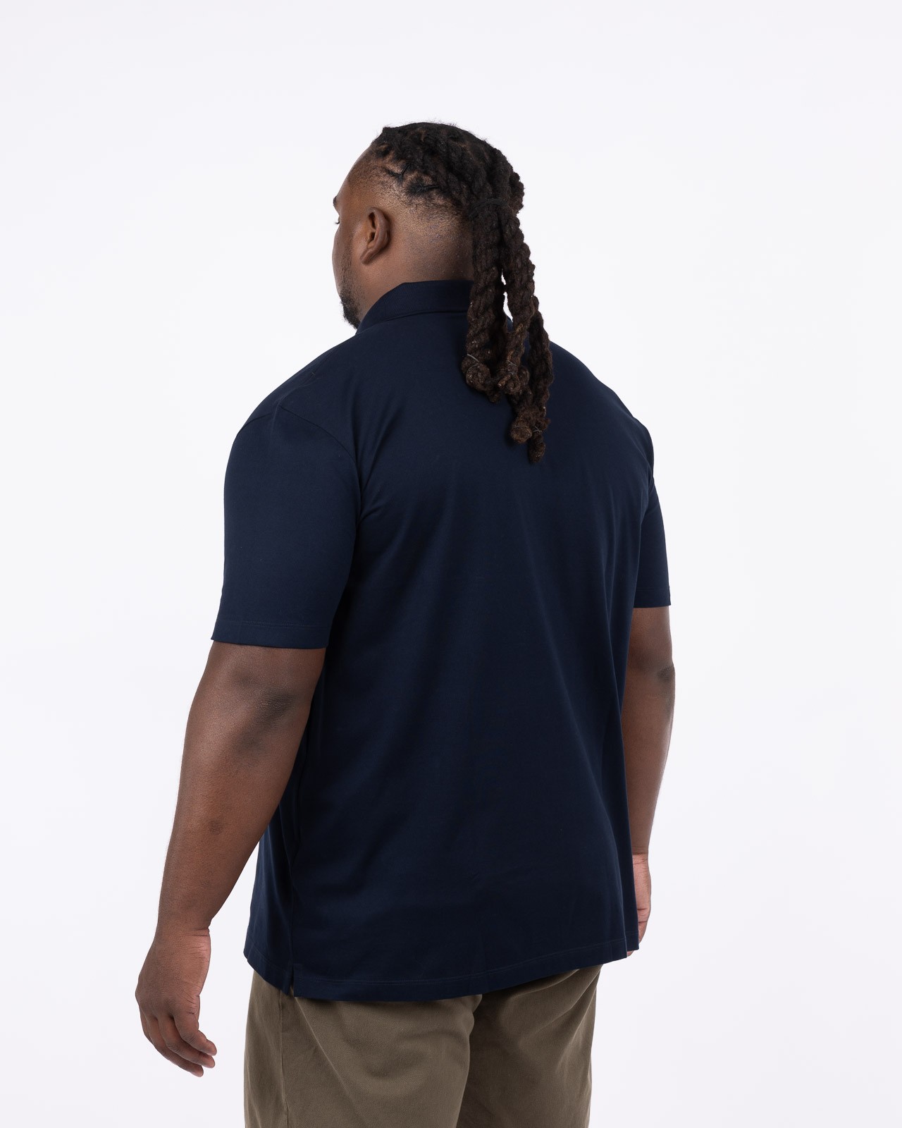 Polo piqué grande taille bleu marine