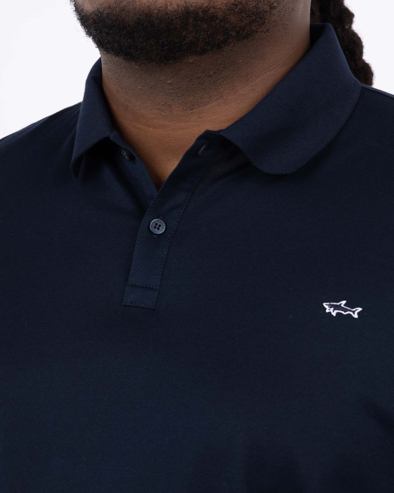 Polo piqué grande taille bleu marine