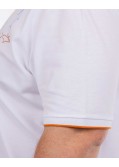Polo piqué 4 sharks grande taille blanc