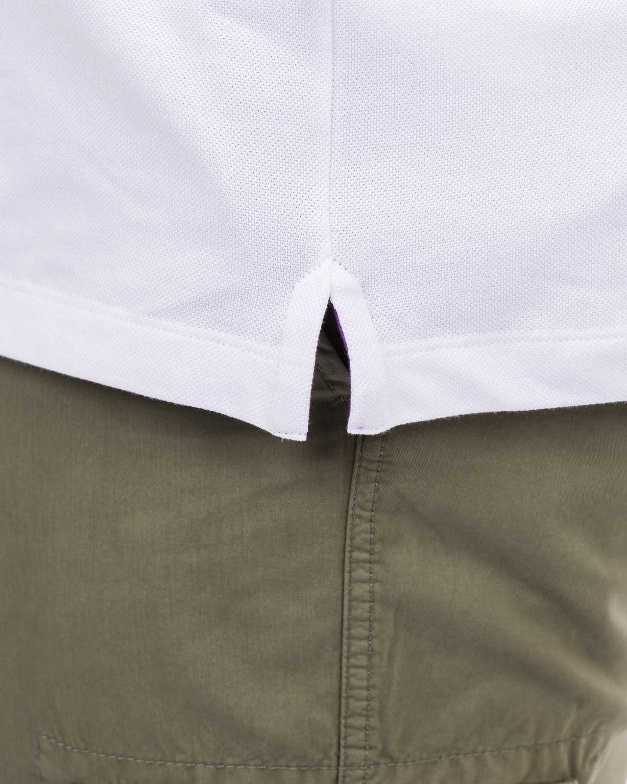 Polo piqué 4 sharks grande taille blanc