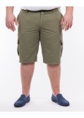 Short cargo grande taille vert kaki