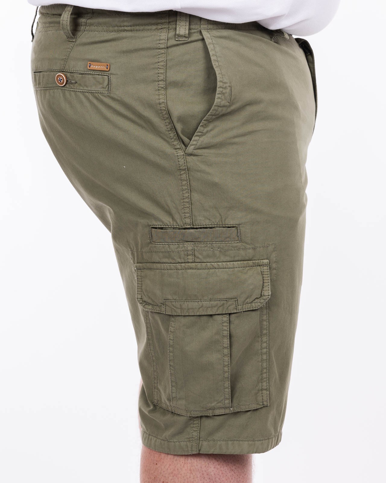 Short cargo grande taille vert kaki