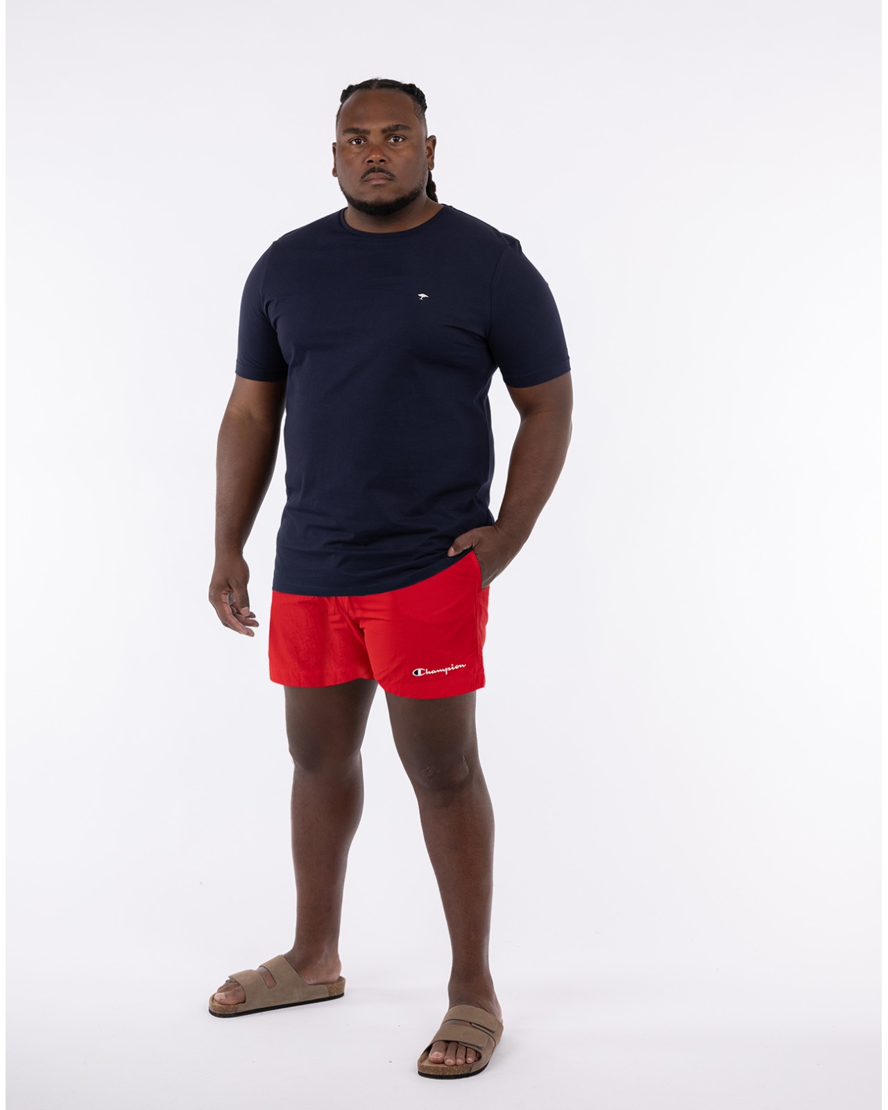 Short de bain grande taille rouge