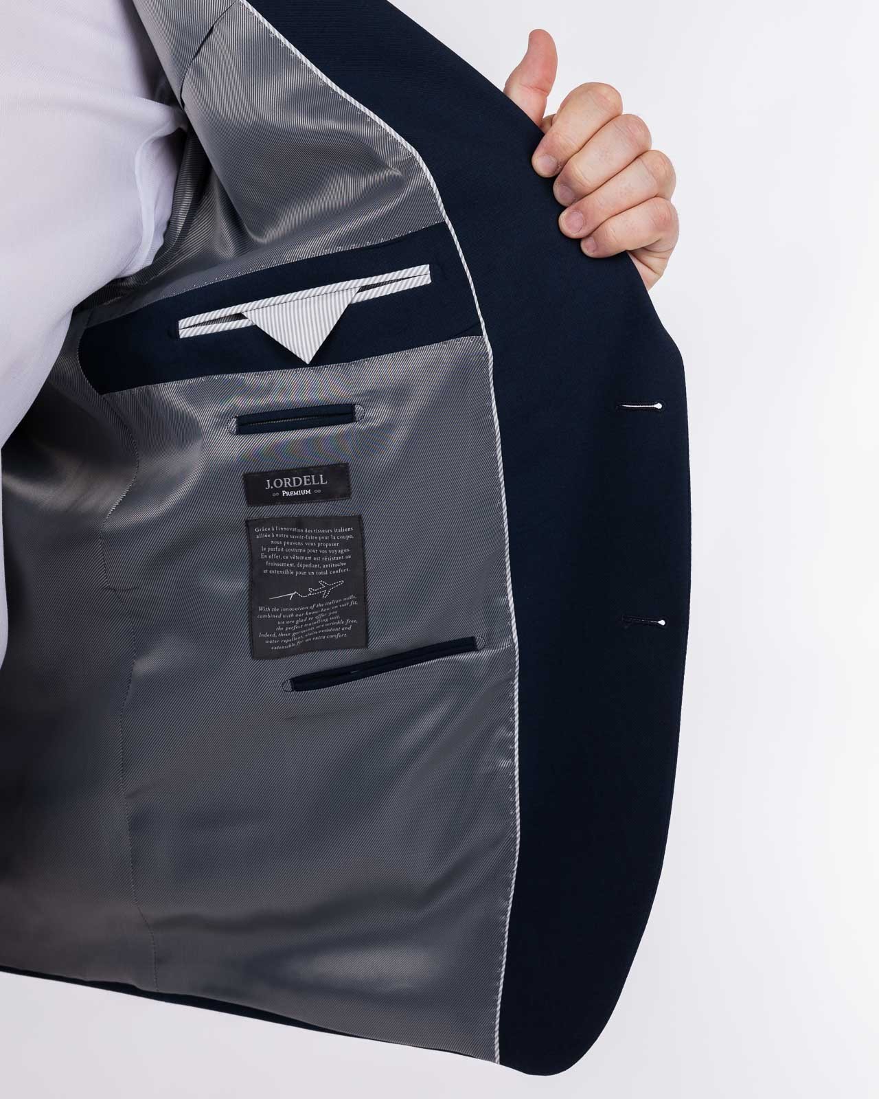 Veste de costume travel grande taille bleu marine