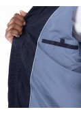 Blouson en coton et lin grande taille bleu marine
