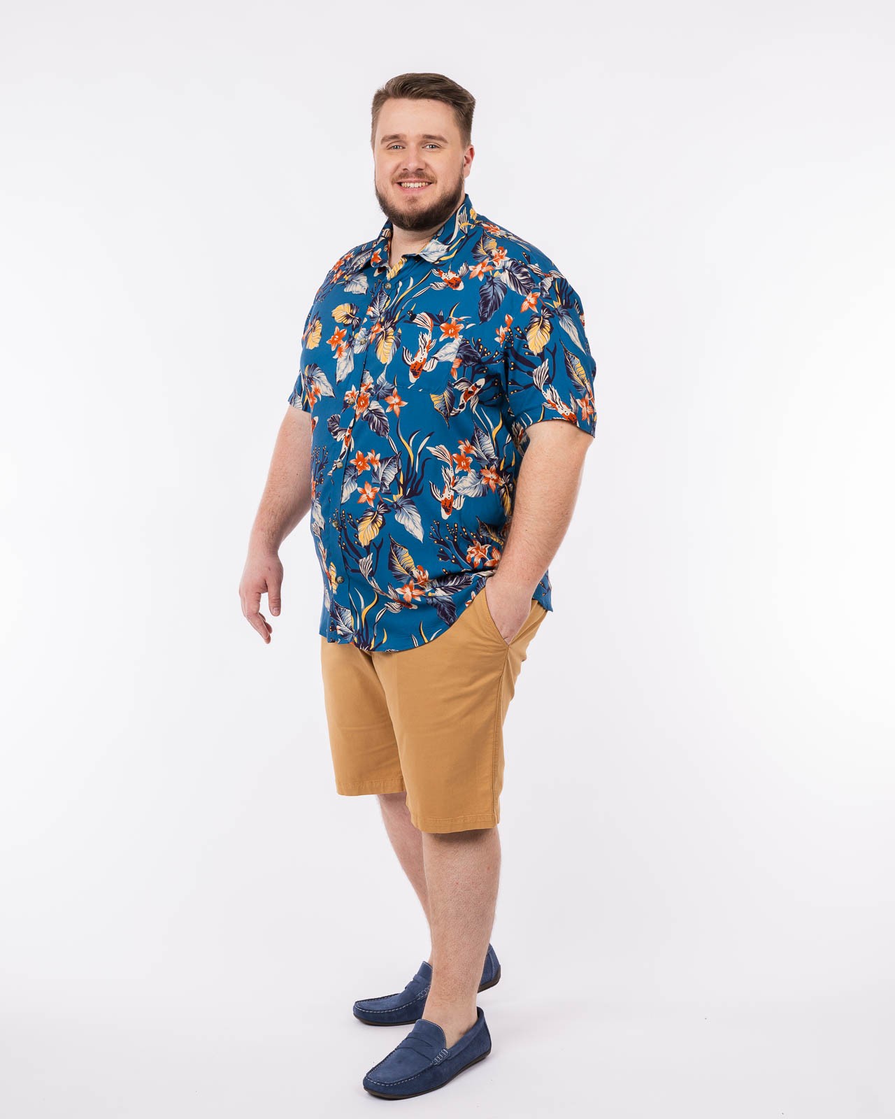 Short chino grande taille camel