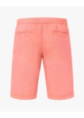Short chino en coton et lin grande taille rose