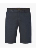 Short chino en coton et lin grande taille bleu marine
