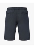 Short chino en coton et lin grande taille bleu marine