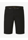 Short chino en coton et lin grande taille noir