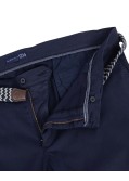 Pantalon chino tencel grande taille avec ceinture bleu marine