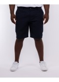 Short cargo en lin grande taille bleu marine