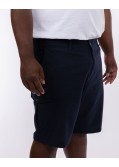 Short cargo en lin grande taille bleu marine