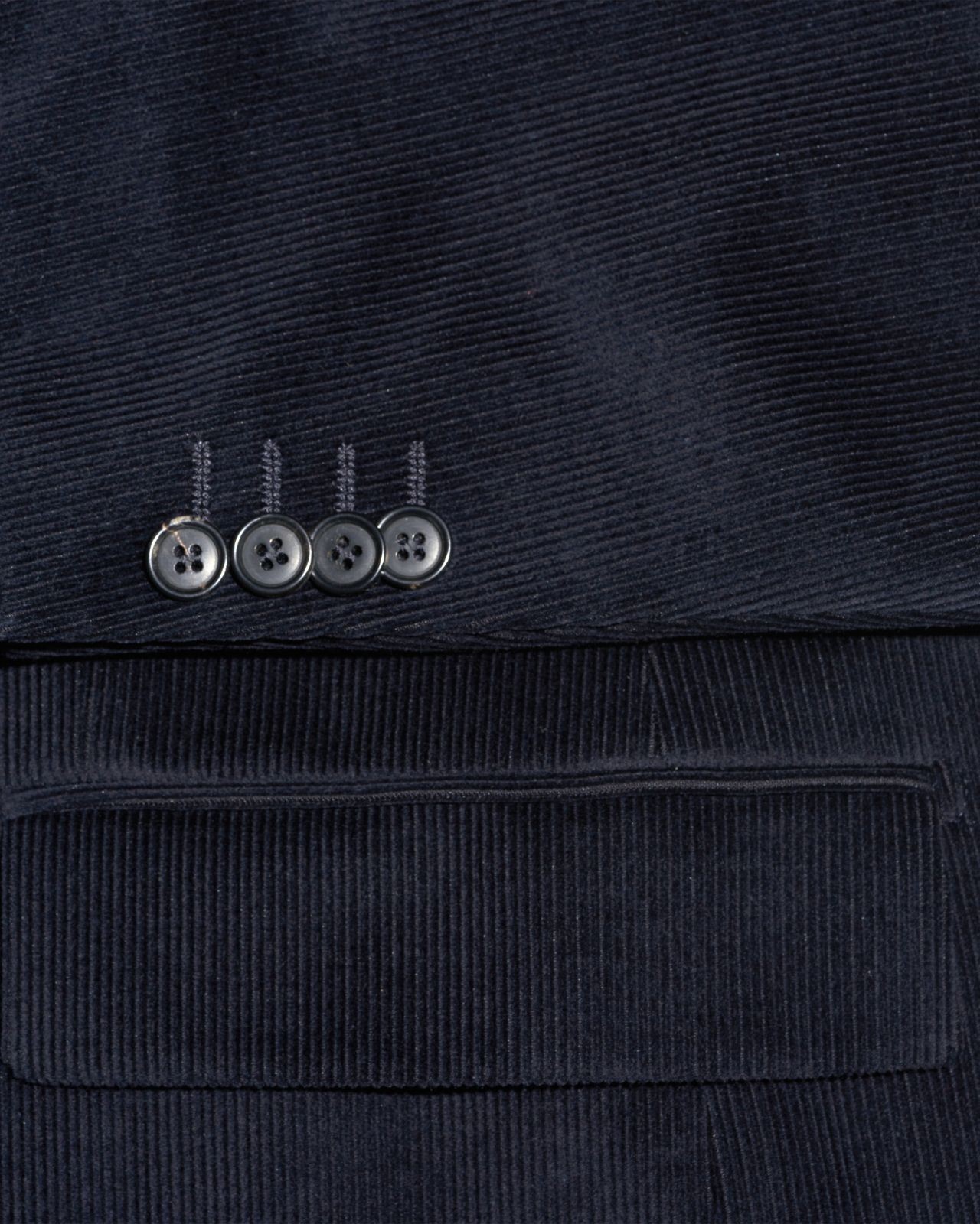 Veste corduroy grande taille bleu marine