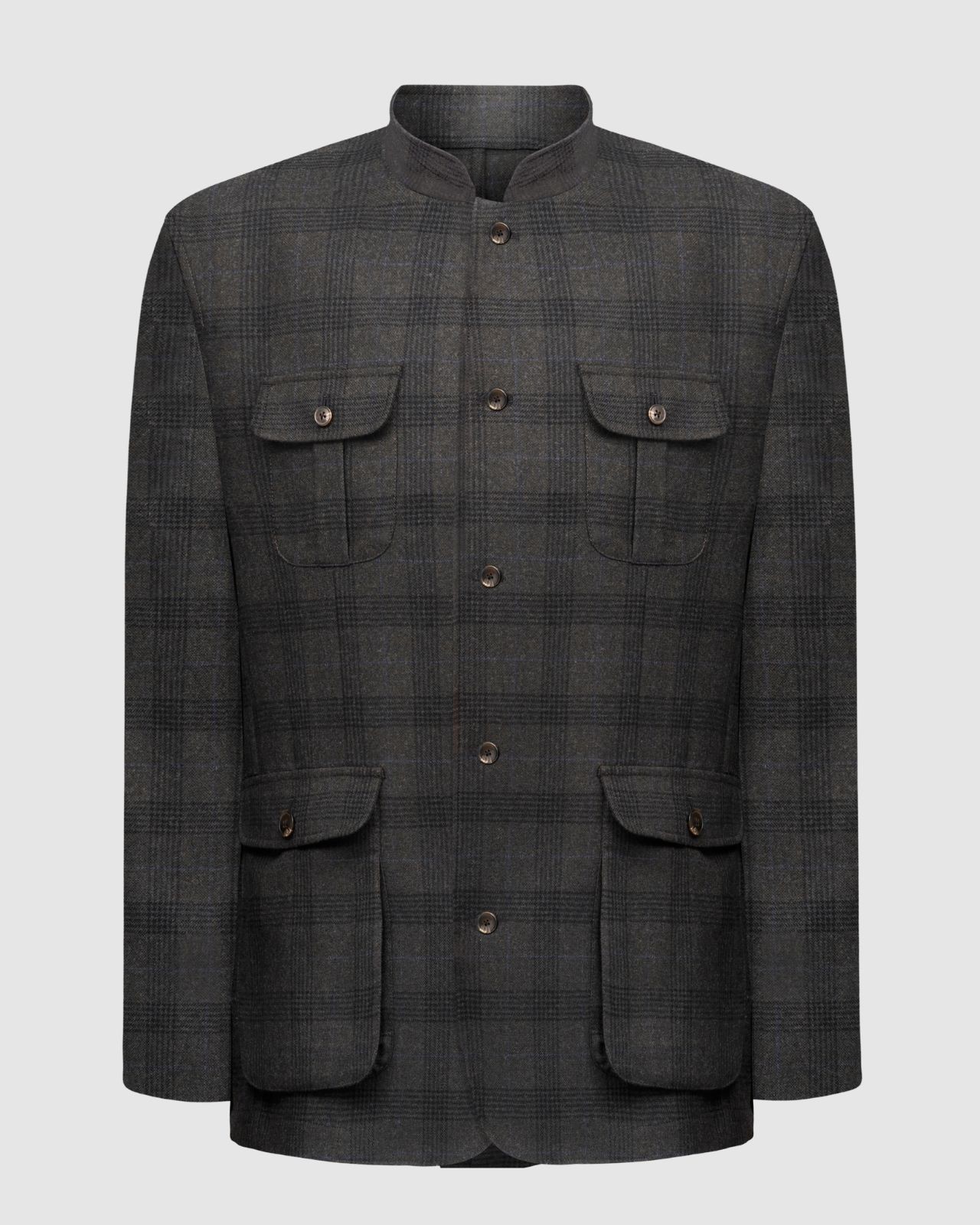 Veste à carreaux grande taille vert