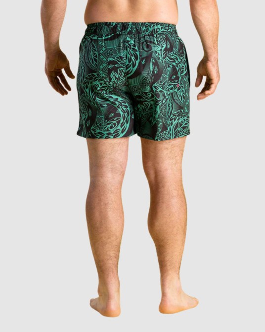 Short de bain Maori grande taille vert