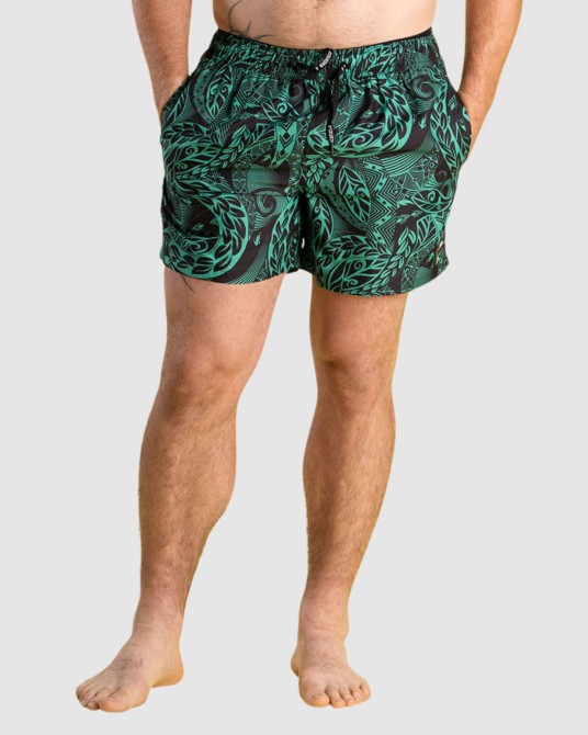 Short de bain Maori grande taille vert