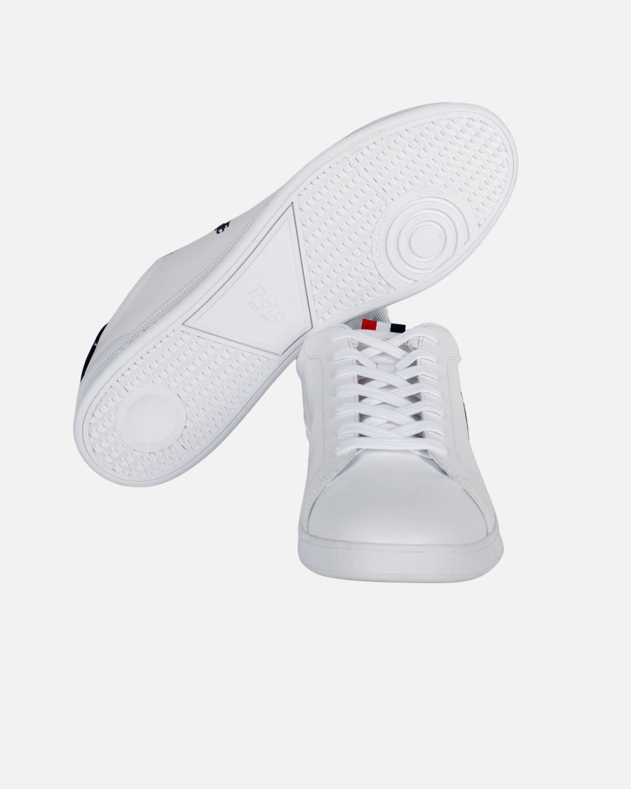 Sneaker Heritage court grande taille en cuir blanc