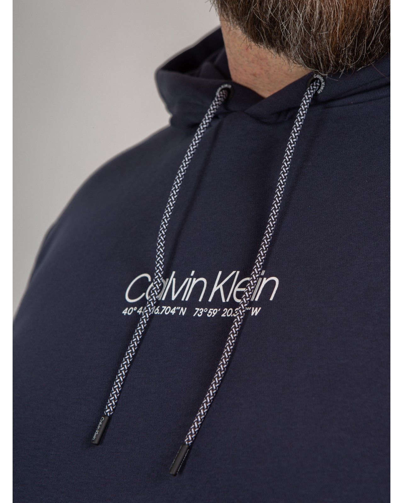 Sweat à capuche Calvin Klein grande taille bleu nuit - Size-factory