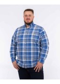 Chemise oxford à carreaux grande taille bleu