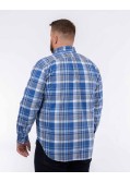 Chemise oxford à carreaux grande taille bleu