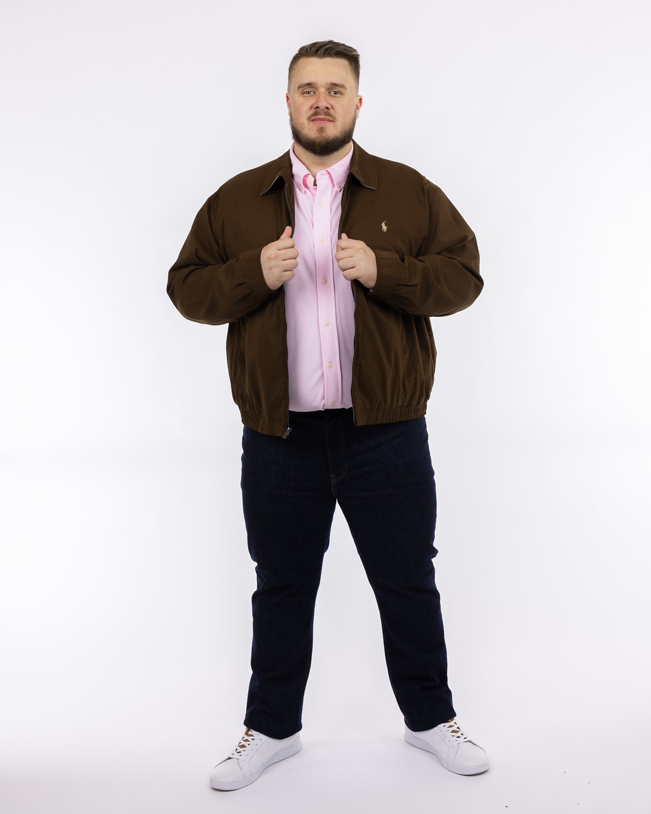 Blouson bi-swing grande taille marron