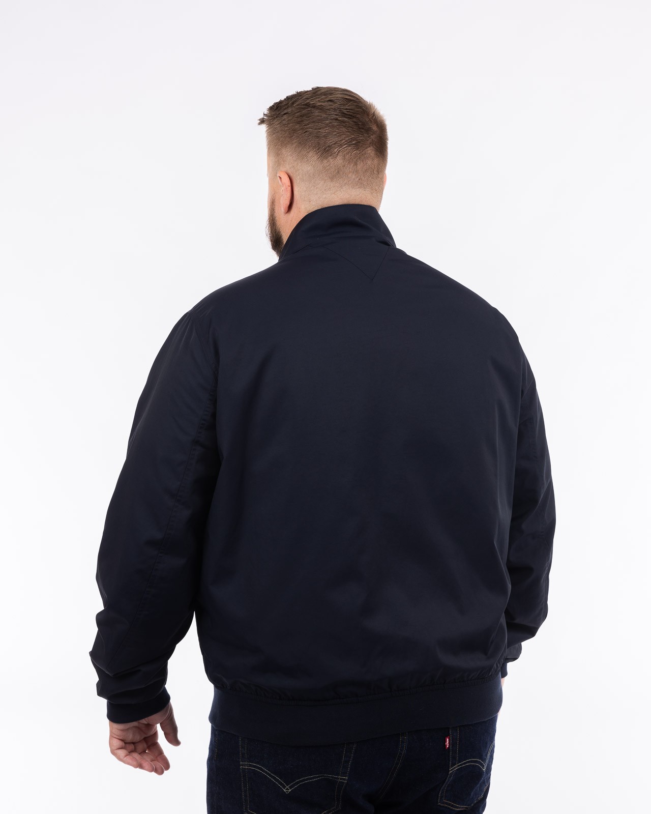 Blouson en coton grande taille bleu marine
