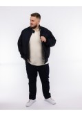 Blouson en coton grande taille bleu marine