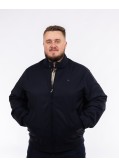 Blouson en coton grande taille bleu marine