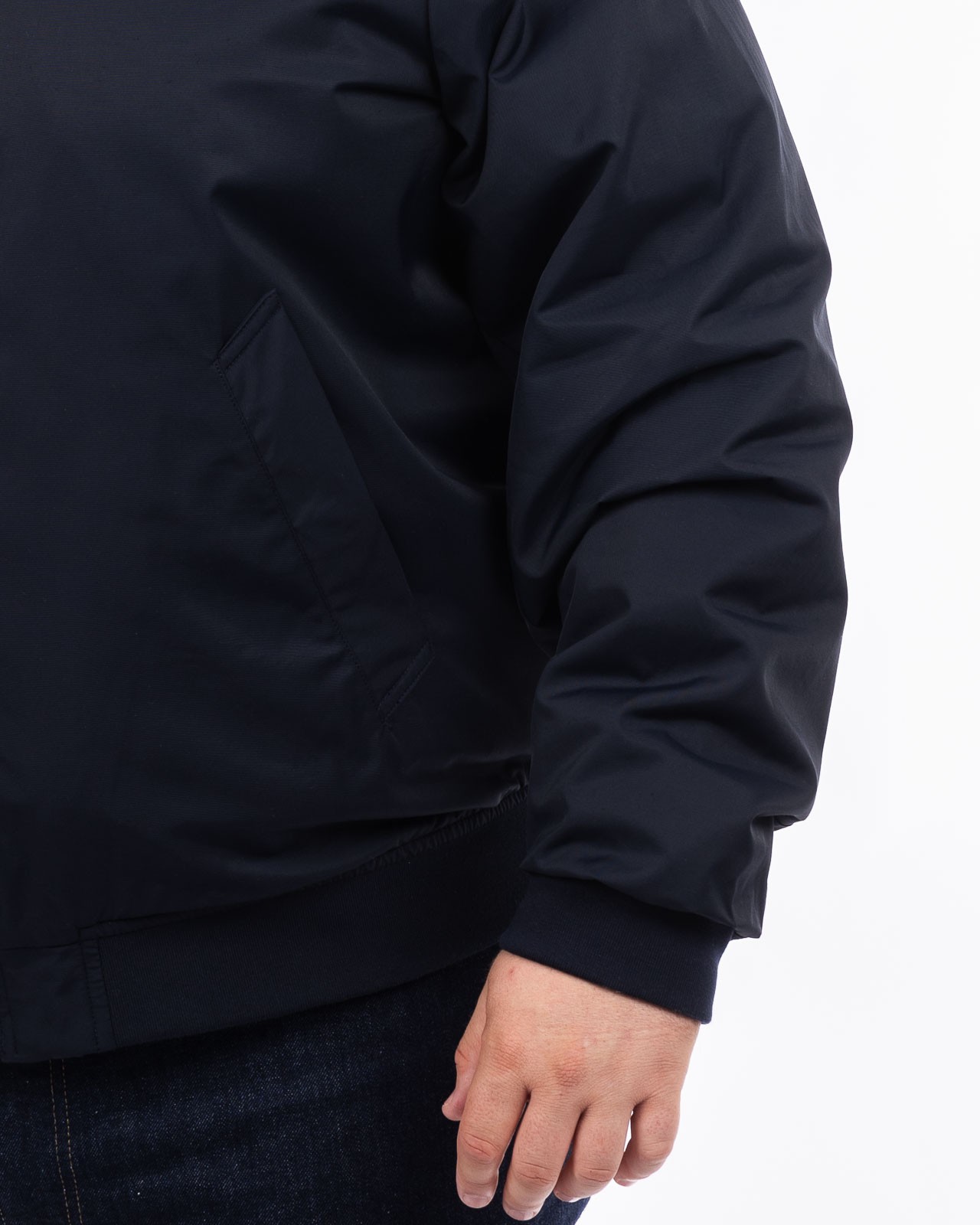Blouson en coton grande taille bleu marine