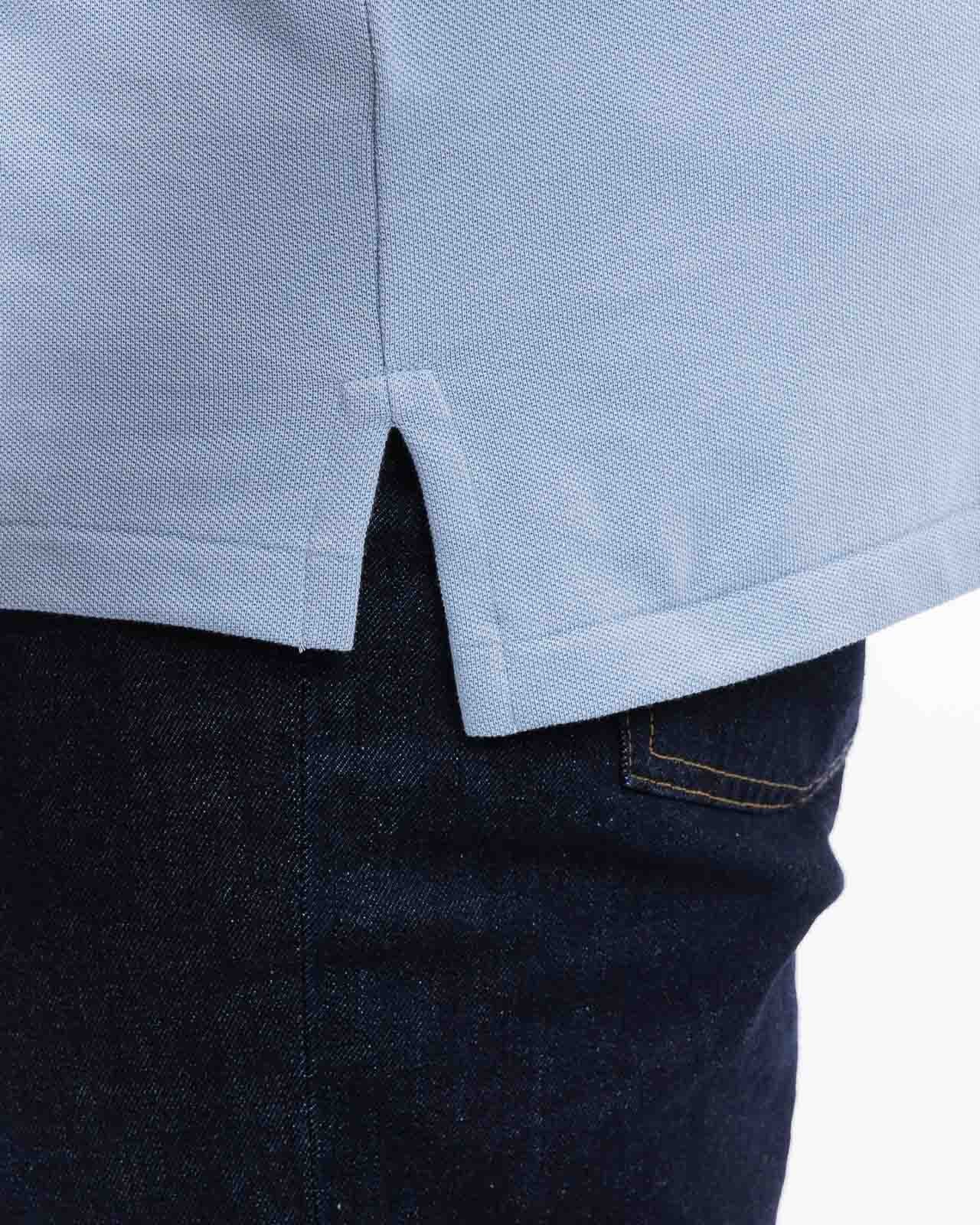 Polo piqué grande taille bleu clair