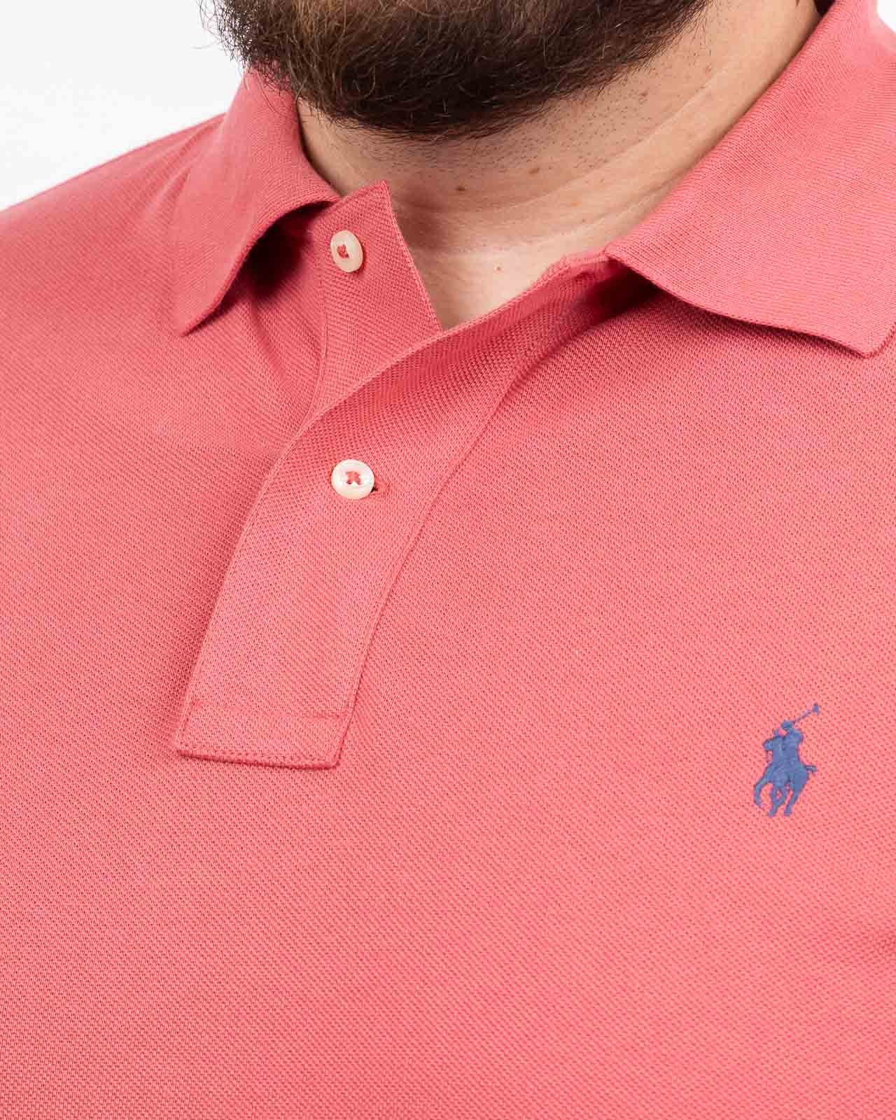 Polo piqué grande taille rouge