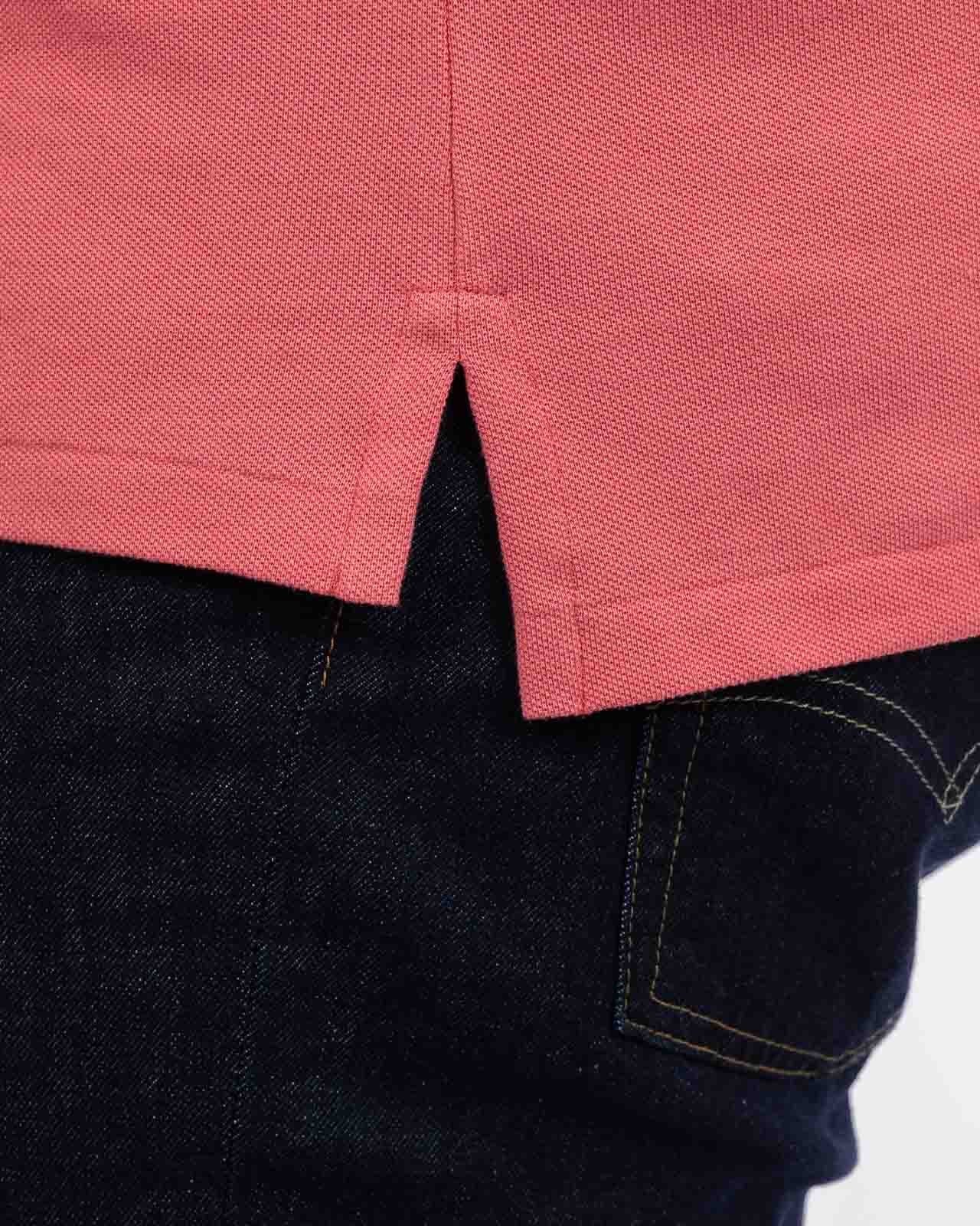 Polo piqué grande taille rouge