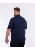 Polo interlock grande taille bleu marine