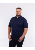Polo interlock grande taille bleu marine